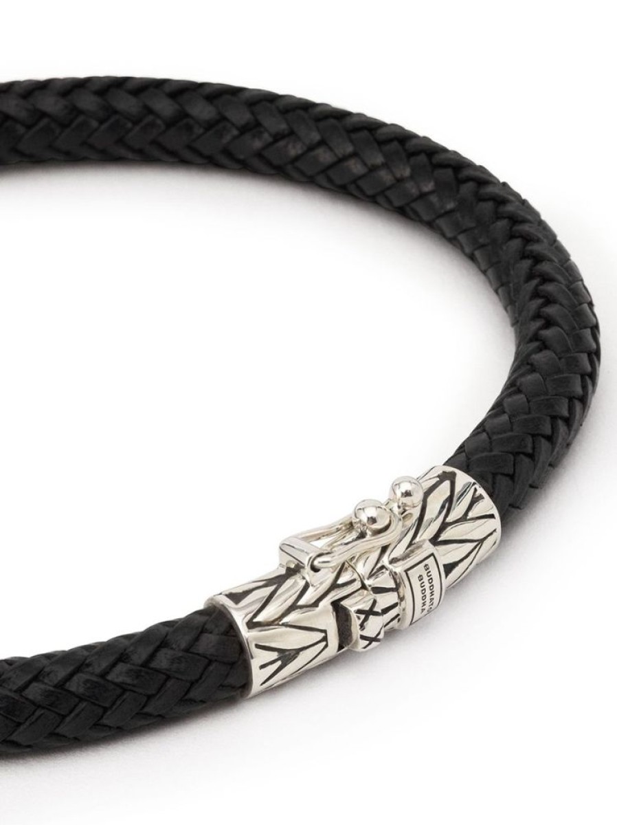 Sieraden Buddha To Buddha | Ellen Leather Black Armband