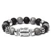 Sieraden Buddha To Buddha | 188Mg Spirit Mix Grey Picasso Armband