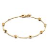 Sieraden Veerman Juwelen Collection | Geelgouden Armband Met Glanzende En Gematteerde Bolletjes