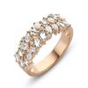 Sieraden Roos 1835 | Jackie Collection Rosegouden Ring Met Diamant