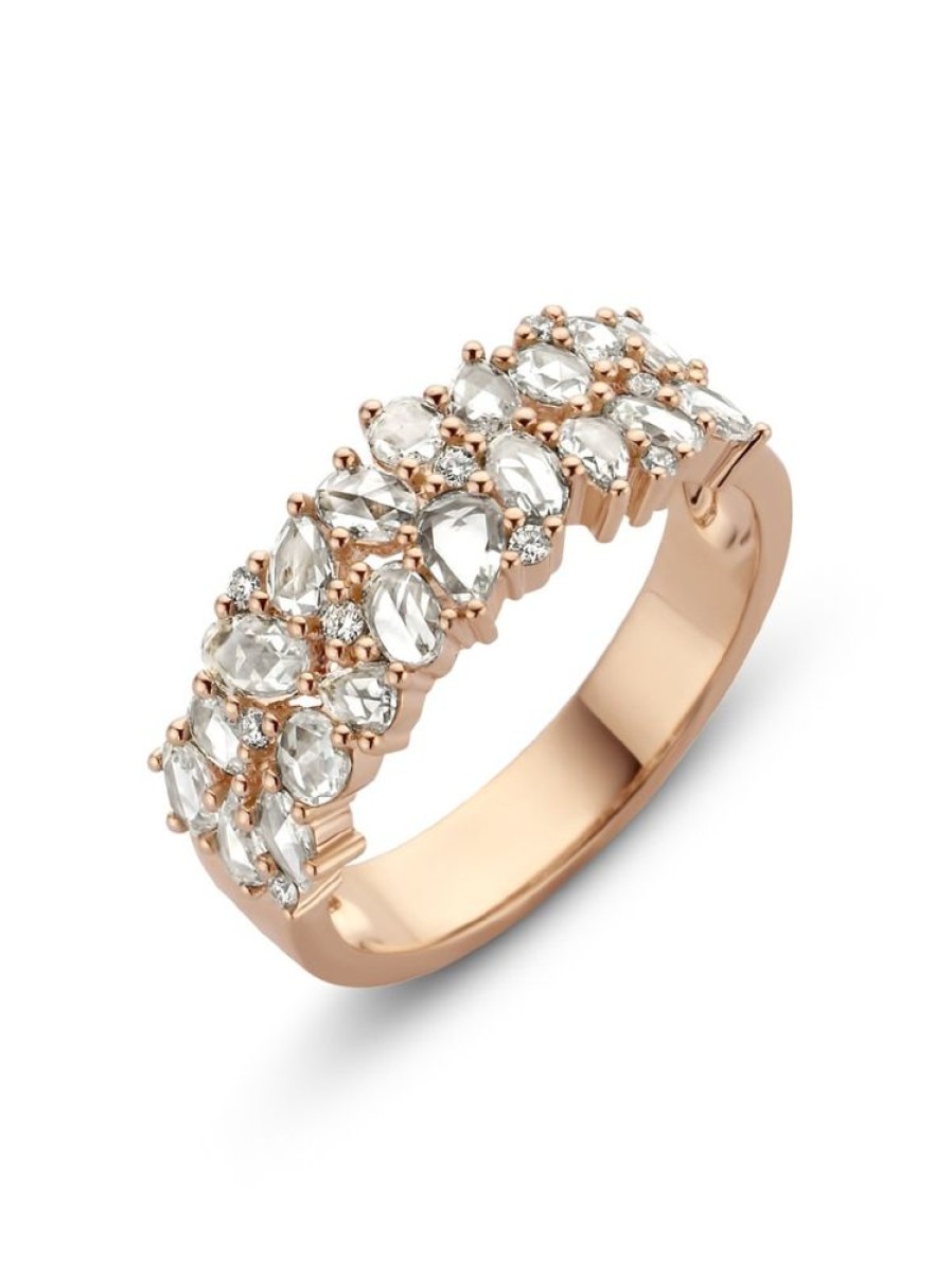 Sieraden Roos 1835 | Jackie Collection Rosegouden Ring Met Diamant