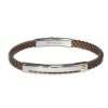 Sieraden Borsari | Stalen Armband Met Rosegoud Br-Sk07B