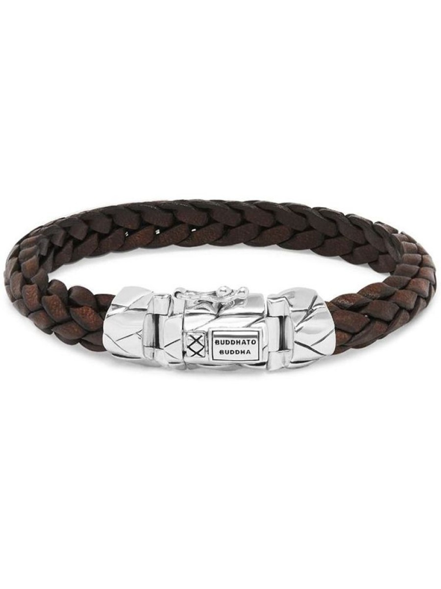 Sieraden Buddha To Buddha | Mangky Small Leather Brown Armband