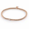 Sieraden Al Coro | Rosegouden Stretcharmband Met Diamant