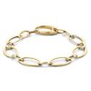 Sieraden Veerman Juwelen Collection | Geelgouden Armband Met Ovale Schakels