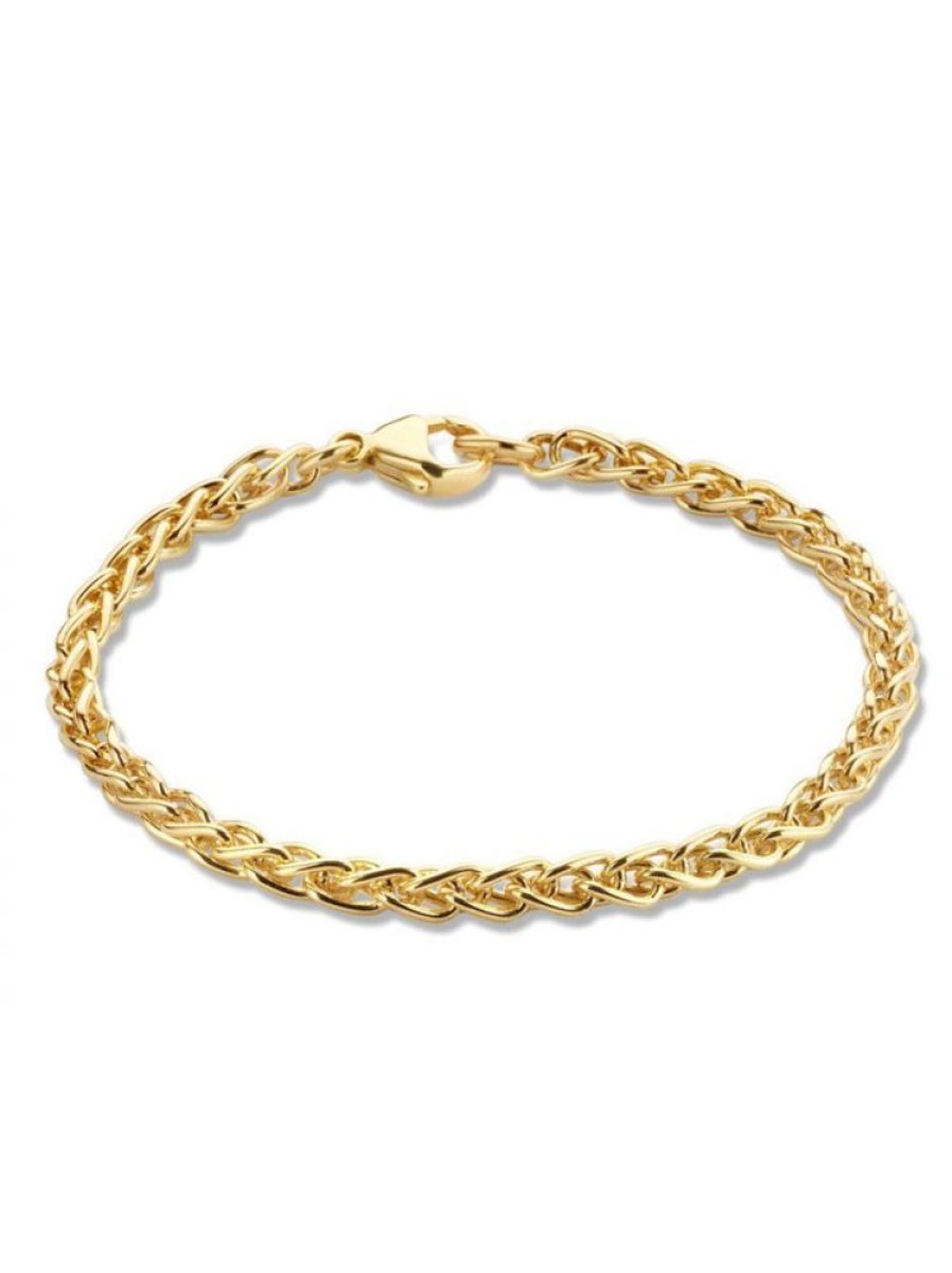 Sieraden Veerman Juwelen Collection | Geelgouden Zopf Schakelarmband