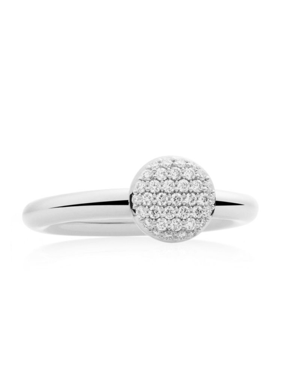 Sieraden BRON sieraden | Stardust Ring Witgoud Met Diamant 0,27Crt.