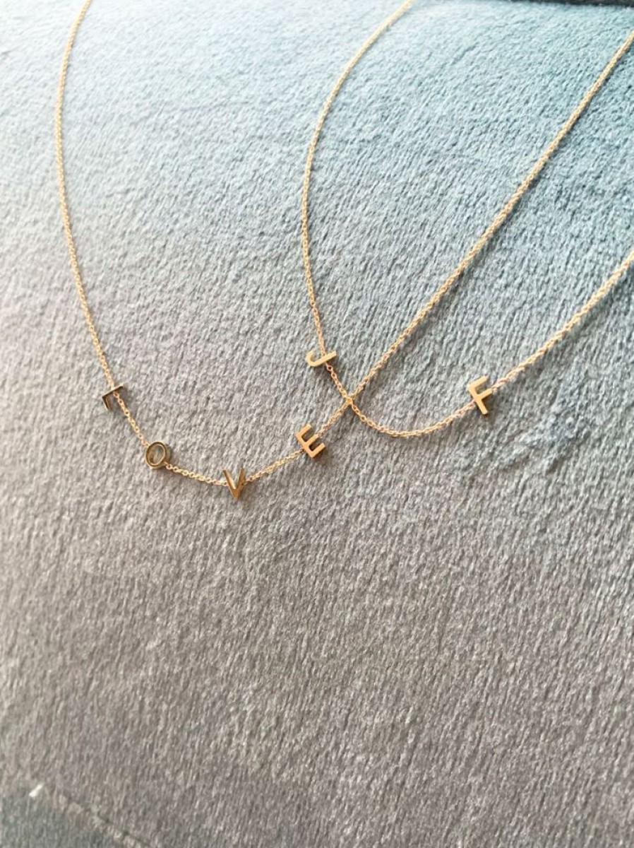 Sieraden Just Franky | Love Letter Necklace 2 Initials