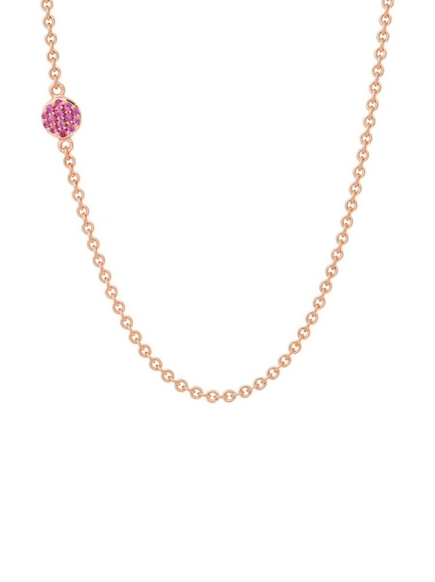 Sieraden BRON sieraden | Stardust Collier Met Roze Saffier En Diamant