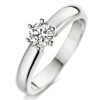 Sieraden Veerman Juwelen Collection | Ring Witgoud Diamant 0,50Crt.