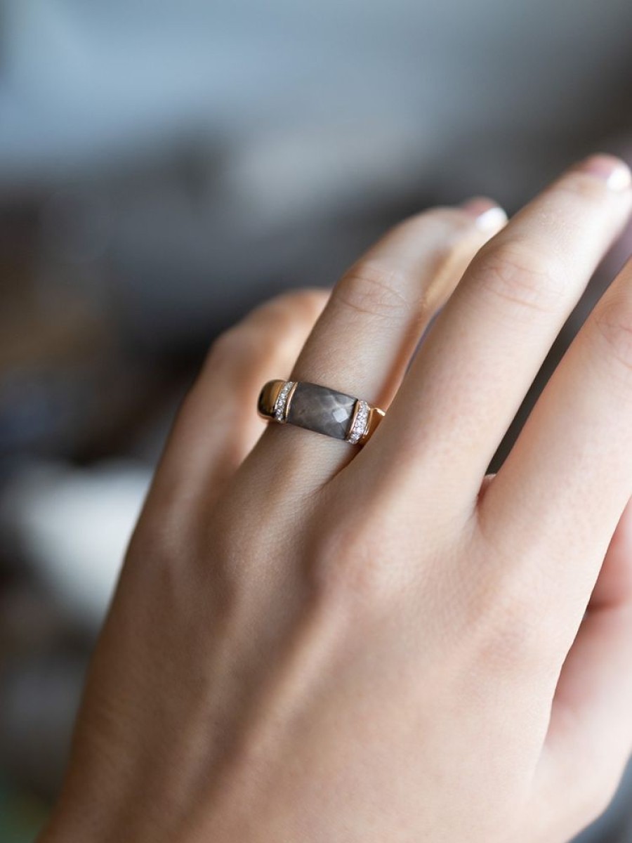 Sieraden Al Coro | La Piazza Ring Smokey Quartz Nr480Sqr