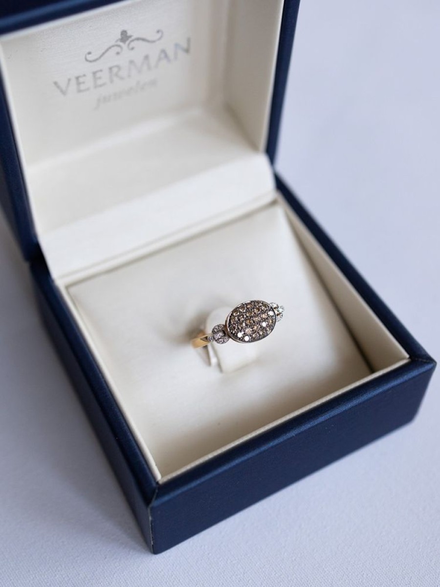 Sieraden Al Coro | Amori Ring Champagne Diamant