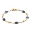 Sieraden Veerman Juwelen Collection | Geelgouden Armband Met Saffier