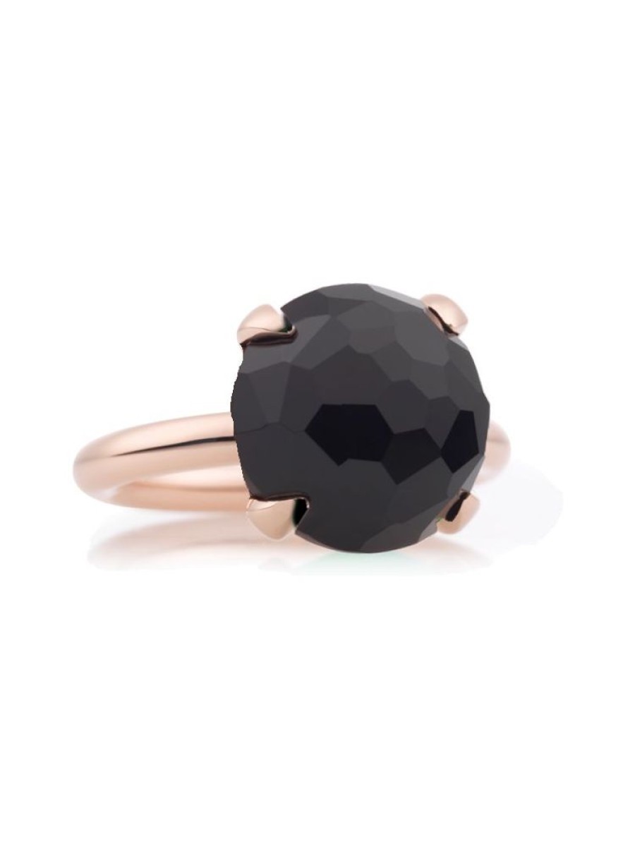 Sieraden BRON sieraden | Catch Ring Rosegoud Onyx