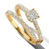 Sieraden Veerman Juwelen Collection | Geelgouden Ringenset Met Diamant 0,56Crt.