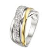 Sieraden Veerman Juwelen Collection | Zilver En Goud Ring Zirkonia