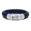 Sieraden Buddha To Buddha | Ben Navy Leather Armband