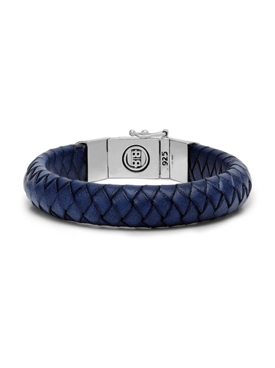 Sieraden Buddha To Buddha | Ben Navy Leather Armband