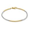 Sieraden Veerman Juwelen Collection | Bicolor Gouden Schakelarmband Vossenstaart