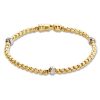 Sieraden Veerman Juwelen Collection | Geelgouden Armband Met Bontjes Diamant