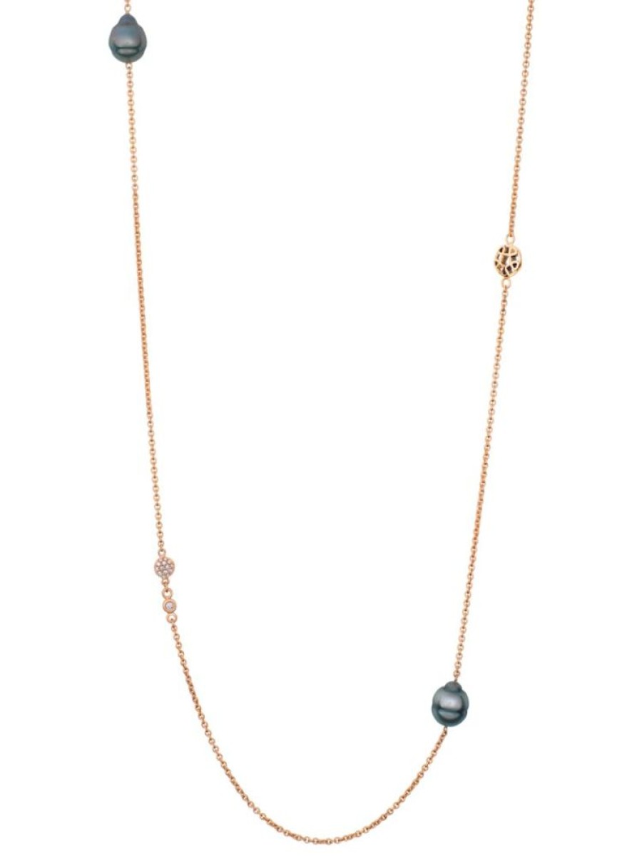 Sieraden BRON sieraden | Toujour Ajour Collier Tahiti Parels En Diamant