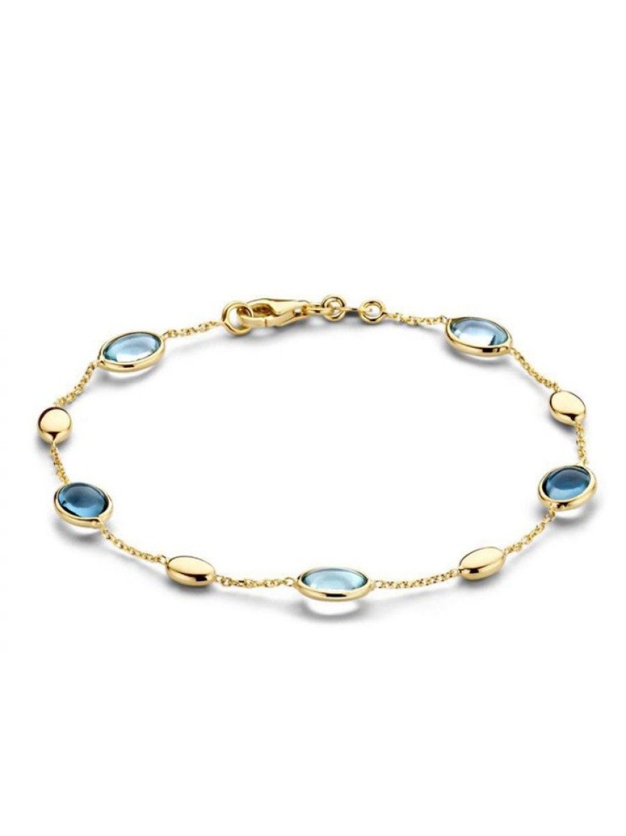 Sieraden Veerman Juwelen Collection | Geelgouden Armband Met Topaas