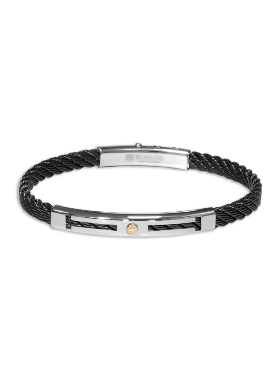 Sieraden Borsari | Stalen Armband Met Rosegoud Br-Sk04A