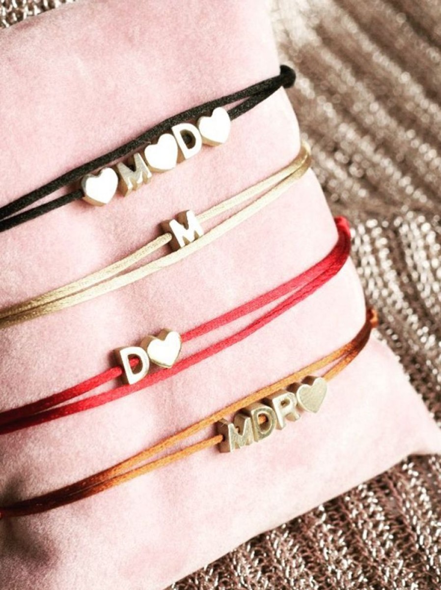 Sieraden Just Franky | Capital Bracelet Cord 1 Letter