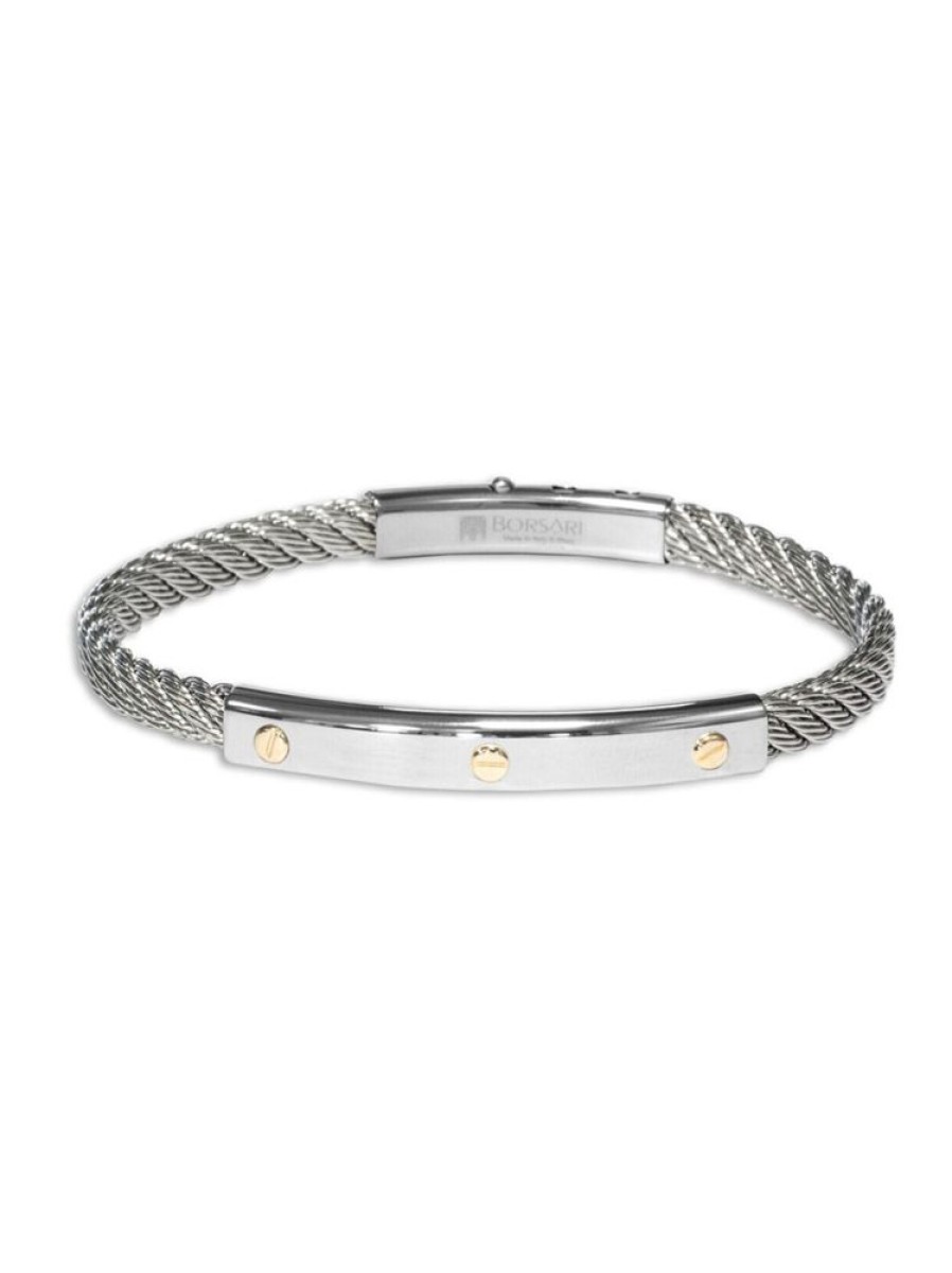 Sieraden Borsari | Stalen Armband Met Rosegoud Br-Sk01D