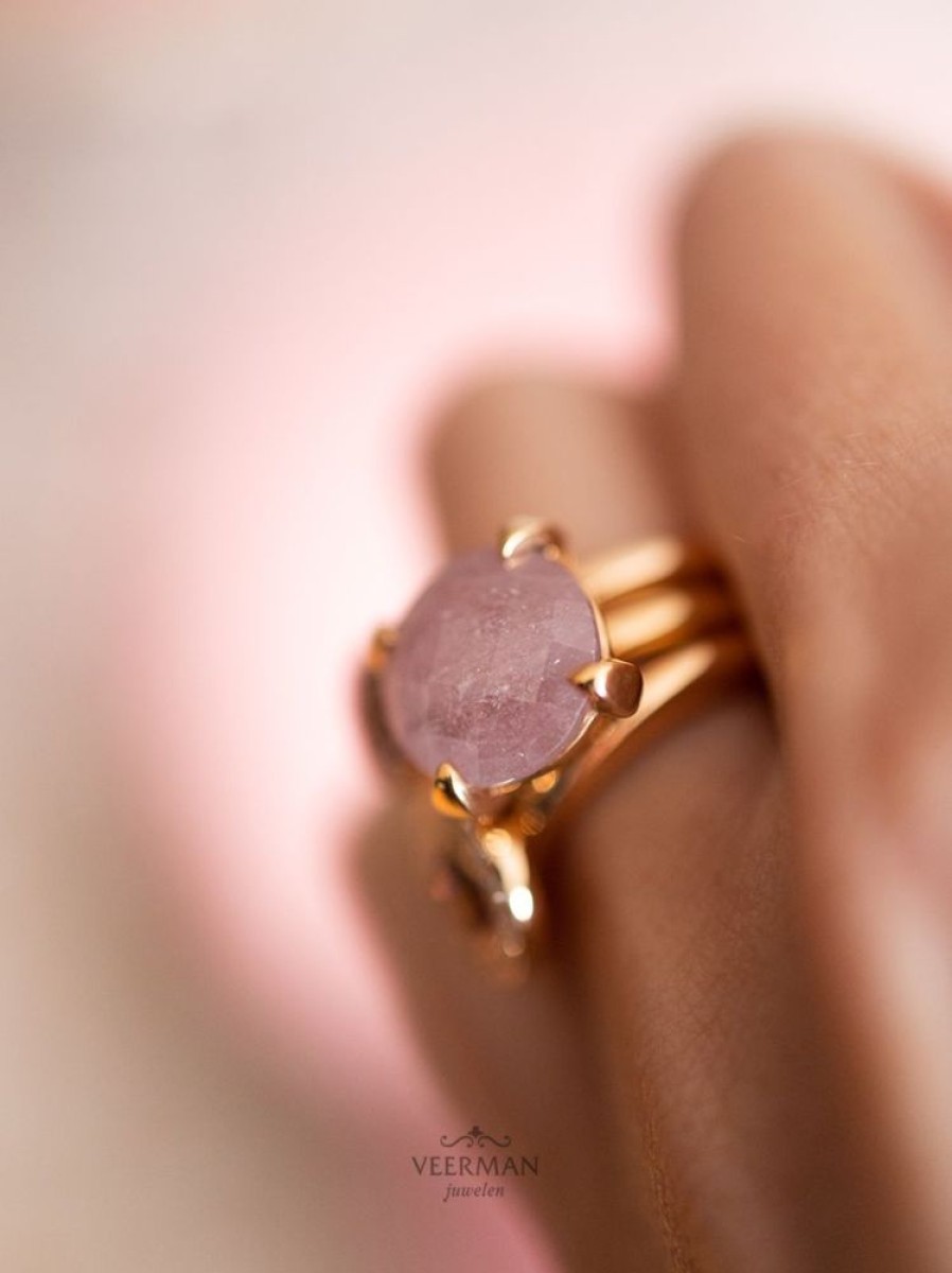 Sieraden BRON sieraden | Catch Ring Roze Saffier