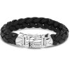 Sieraden Buddha To Buddha | Mangky Leather Black Armband