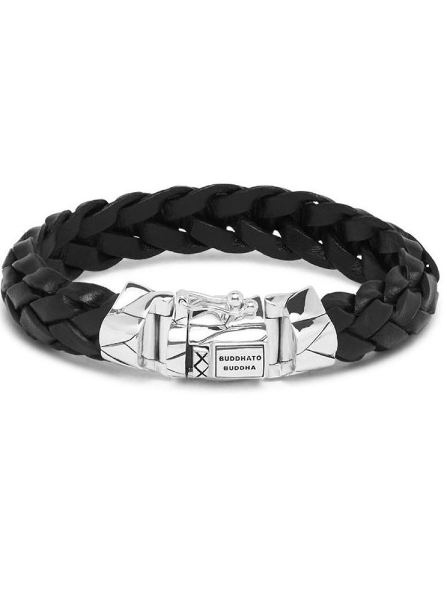 Sieraden Buddha To Buddha | Mangky Leather Black Armband