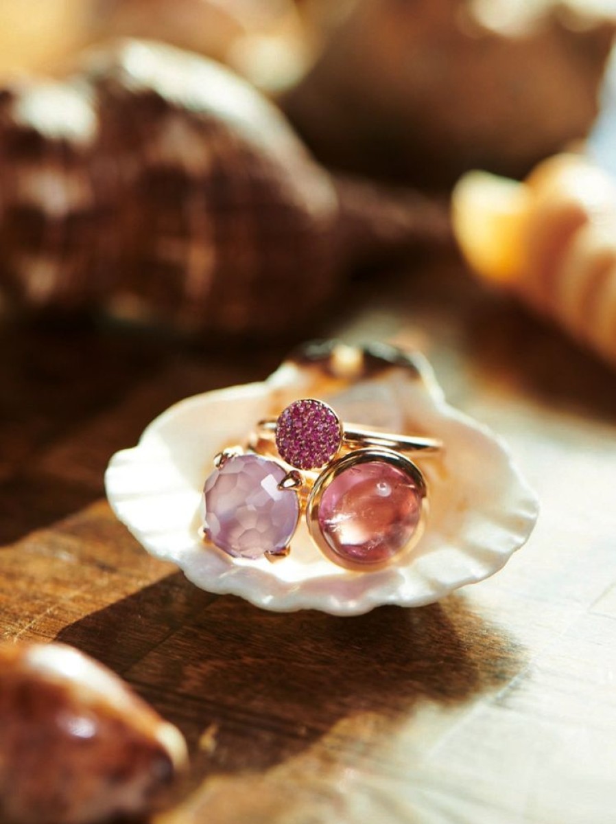 Sieraden BRON sieraden | Stardust Ring Met Roze Saffier