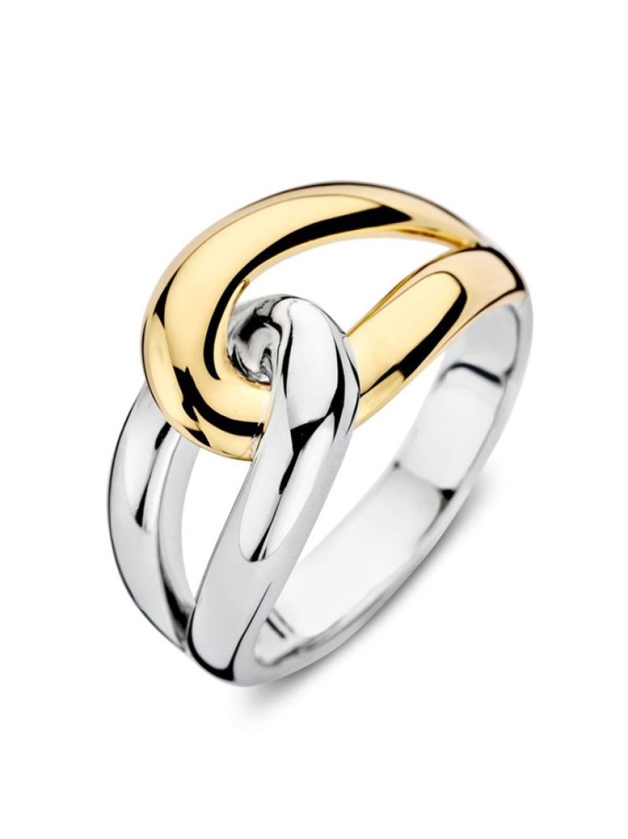 Sieraden Veerman Juwelen Collection | Ring Knoop Zilver En Goud Glad