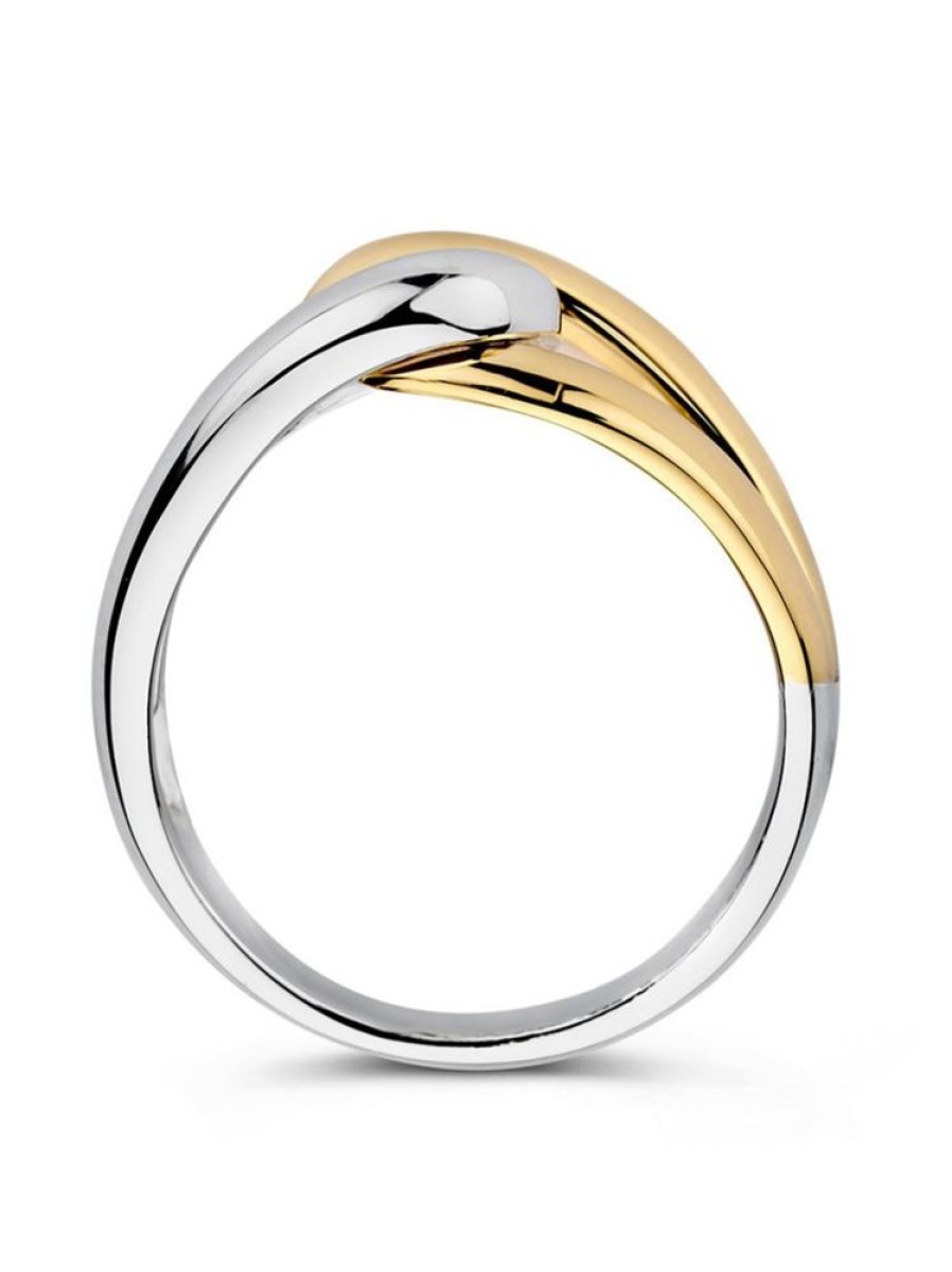 Sieraden Veerman Juwelen Collection | Ring Knoop Zilver En Goud Glad