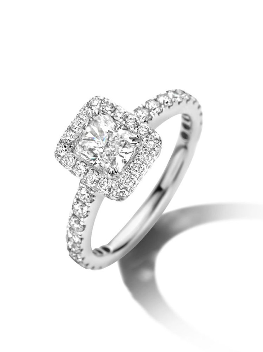 Sieraden Veerman Juwelen Collection | Witgouden Entourage Ring Met Diamant 1,88Crt.