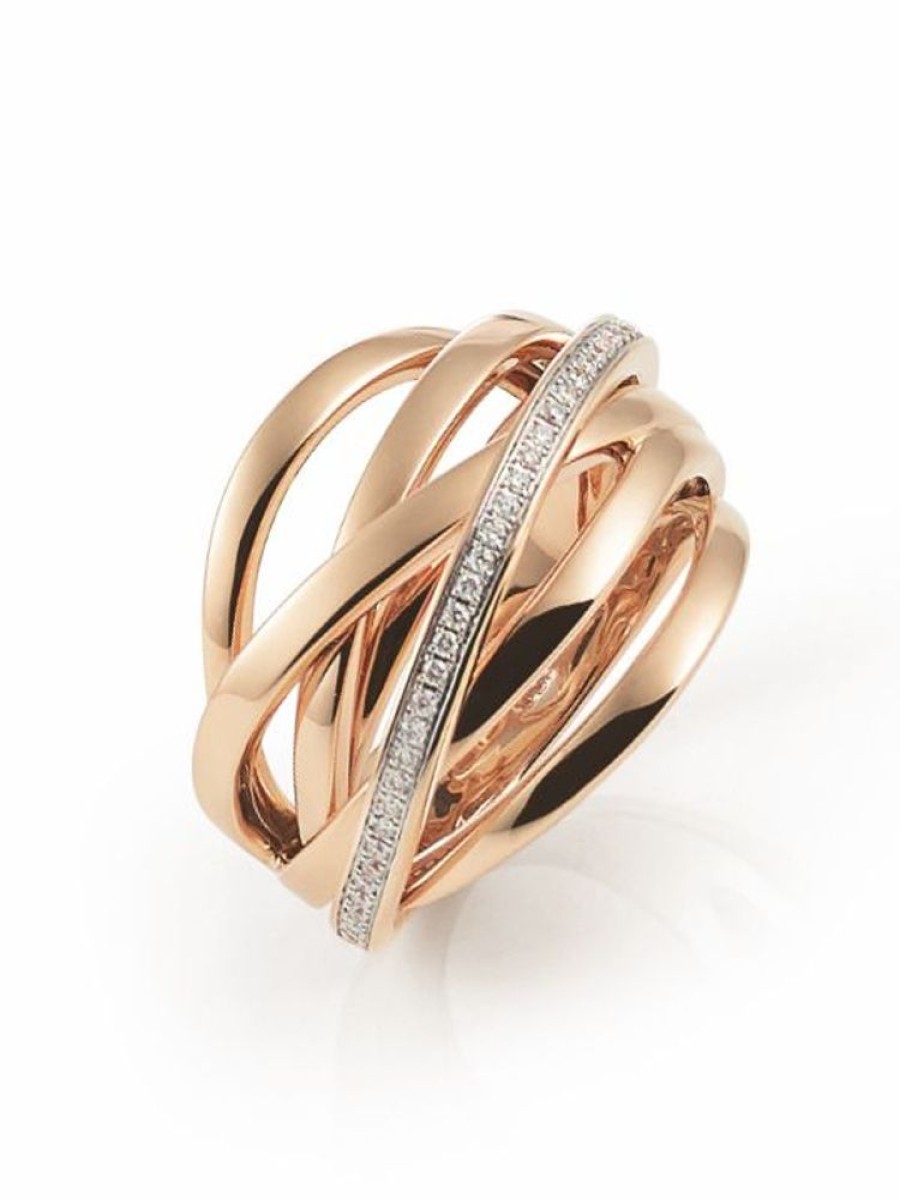 Sieraden Al Coro | Serenata Ring Rosegoud Briljant