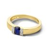 Sieraden Veerman Juwelen Collection | Bicolor Ring Met Saffier En Briljant 0,05Crt.