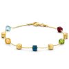 Sieraden Veerman Juwelen Collection | Geelgouden Armband Met Topaas, Citrien, Peridot En Granaat