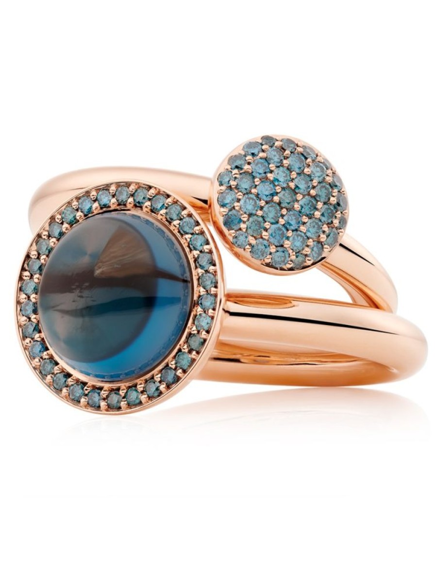 Sieraden BRON sieraden | Stardust Ring Met Nightblue Korund