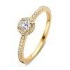 Sieraden Veerman Juwelen Collection | Geelgouden Entourage Ring Met Briljant 0.45Crt.