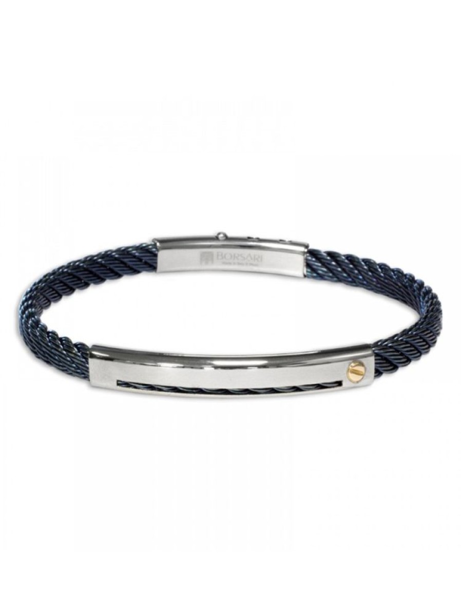 Sieraden Borsari | Stalen Armband Met Rosegoud Br-Sk18B