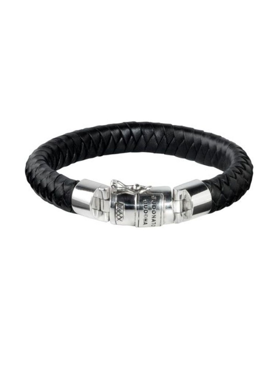 Sieraden Buddha To Buddha | Ben Leather Black Armband