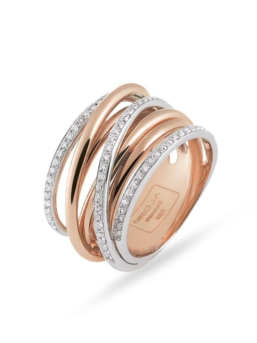 Sieraden Al Coro | Serenata Rosegouden Ring Briljant - R6405R