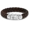 Sieraden Buddha To Buddha | Mangky Leather Brown Armband