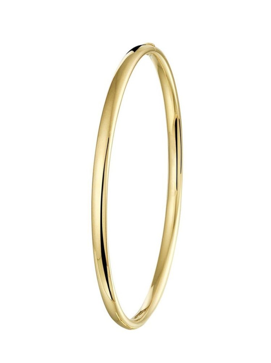 Sieraden Veerman Juwelen Collection | Geelgouden Bangle Massief - 4Mm