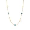 Sieraden Veerman Juwelen Collection | Gouden Collier Met London Blue Topaas