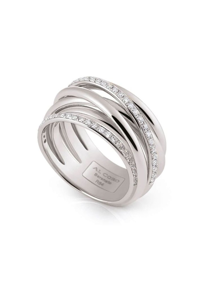 Sieraden Al Coro | Serenata Witgouden Ring R6406W