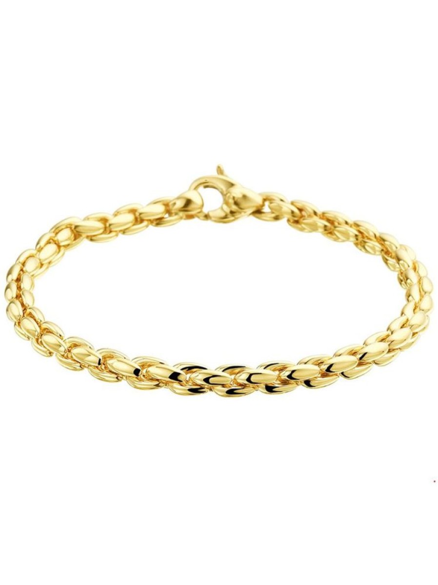 Sieraden Veerman Juwelen Collection | Geelgouden Ankerschakel Armband