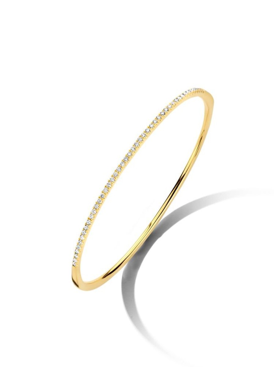 Sieraden Veerman Juwelen Collection | Geelgouden Bangle Met Briljant 0,53Crt.